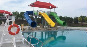 Outdoor Municipal Pool Slides